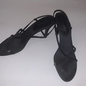 3” Black Strapped Heel
